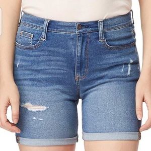 Wallflower The Irresistible High Rise Destressed Denim Short Sz 9